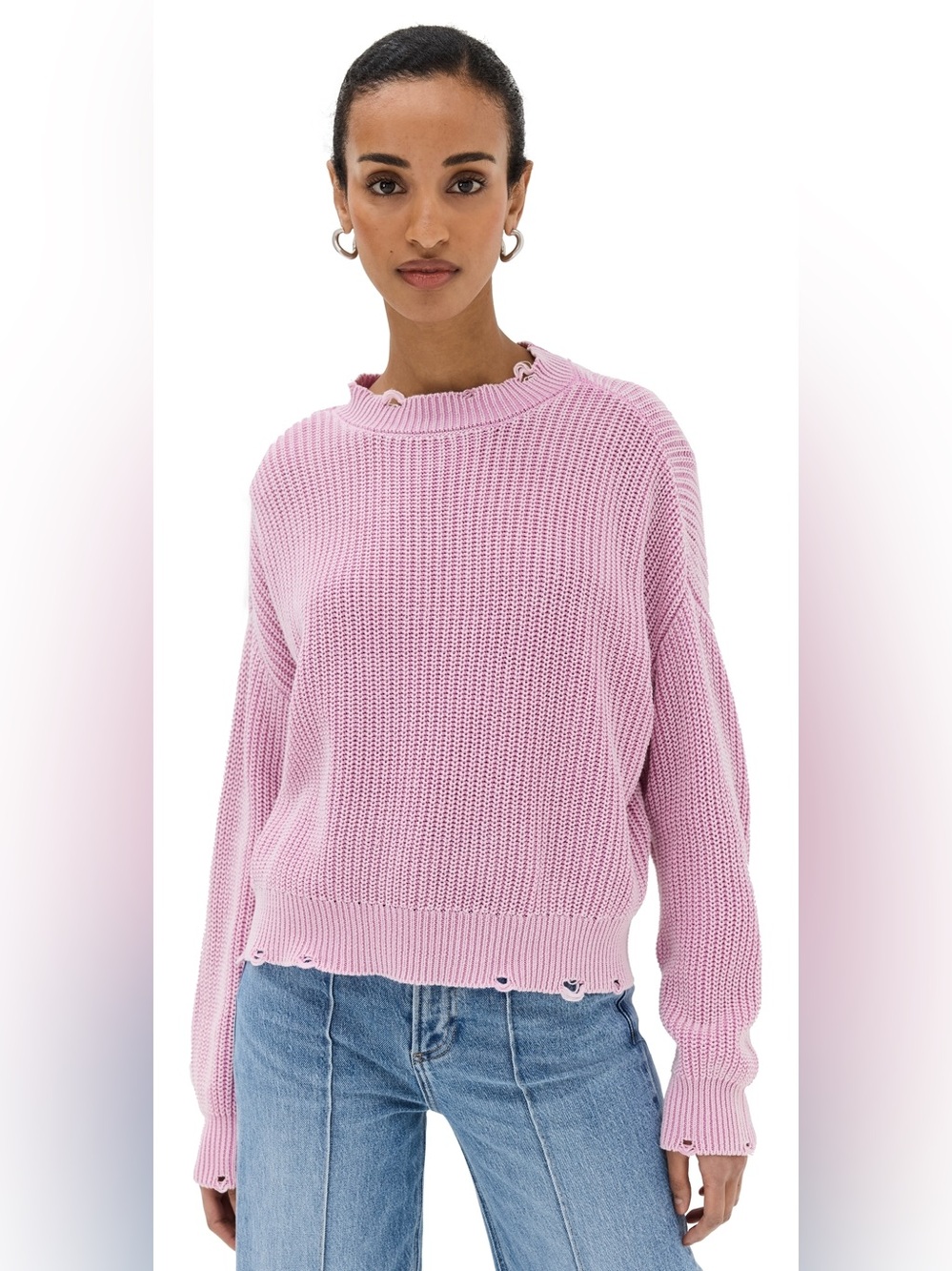 Pistola Eva Crewneck Sweater Sandwashed Pink Size Small